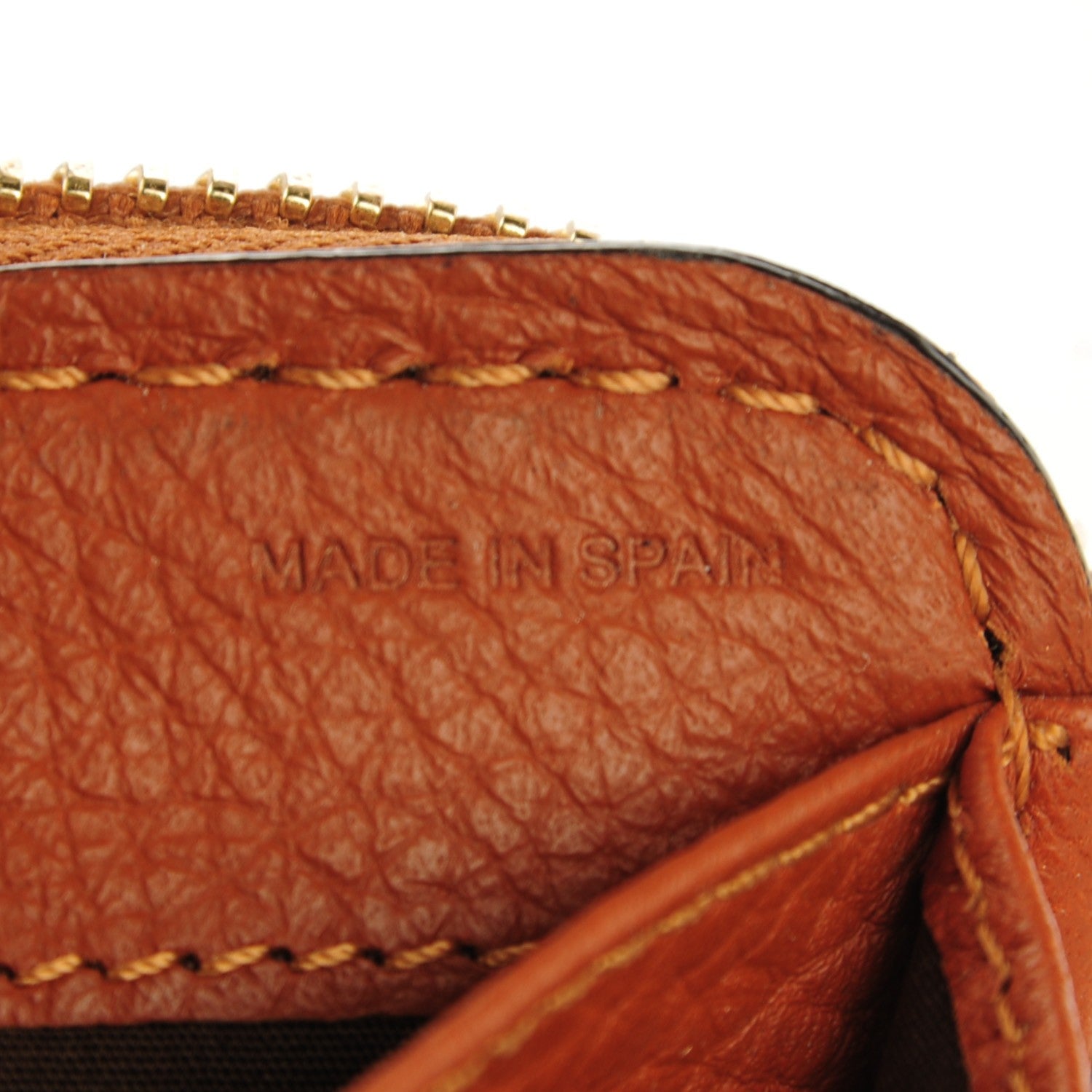 Chloe Grained Calfskin Marcie Long Zip Around Wallet Tan 9 of 9