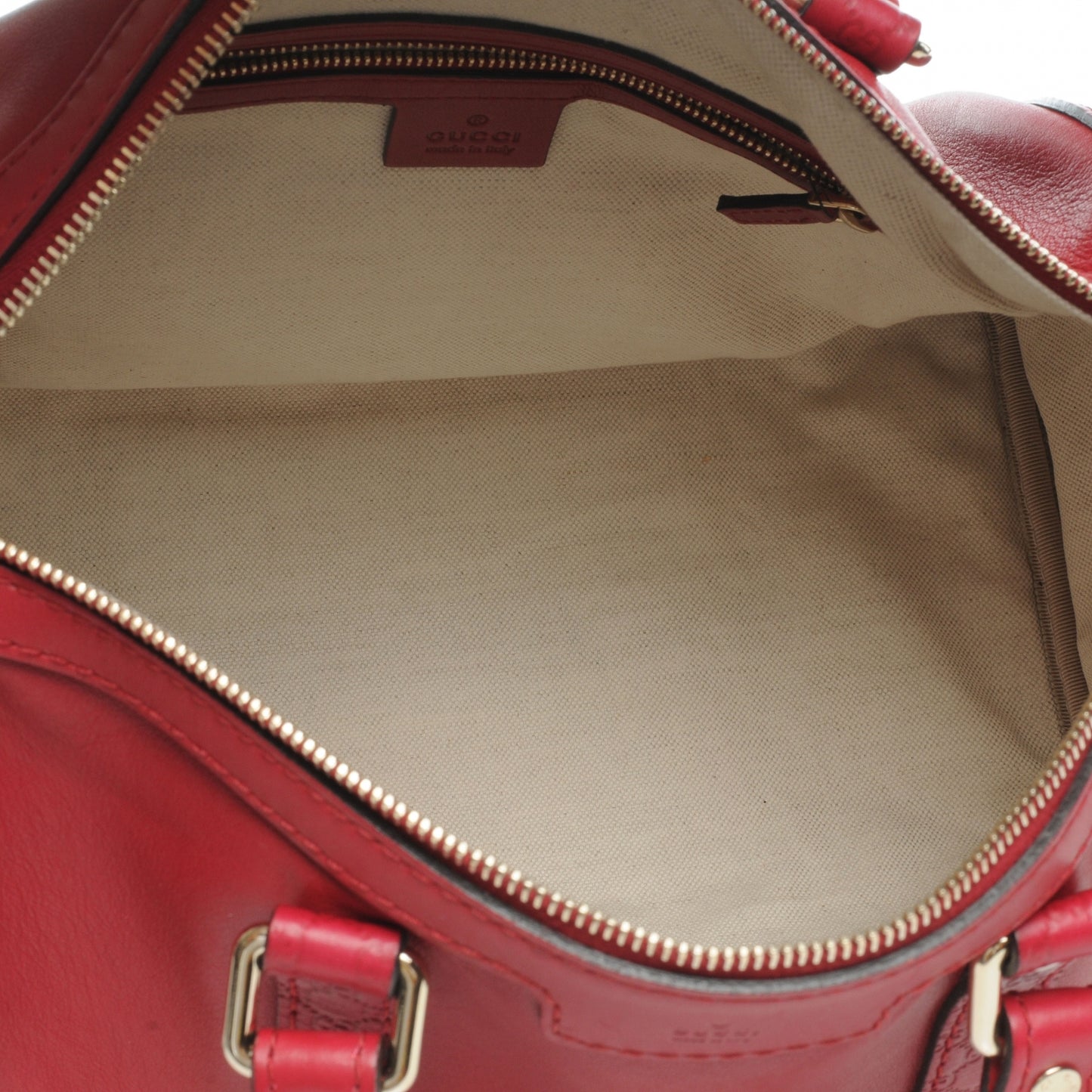 Leather Vintage Web Medium Boston Red