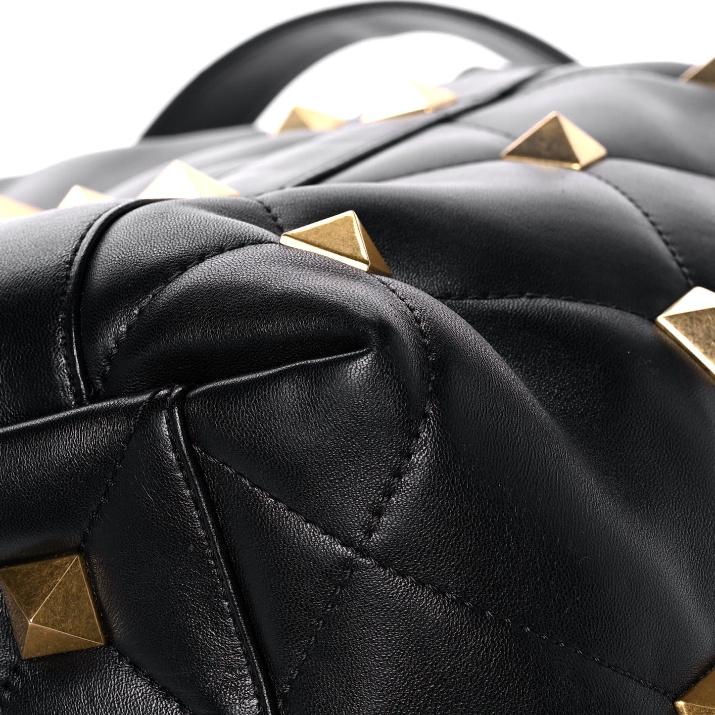 Nappa Medium Roman Stud Tote Black