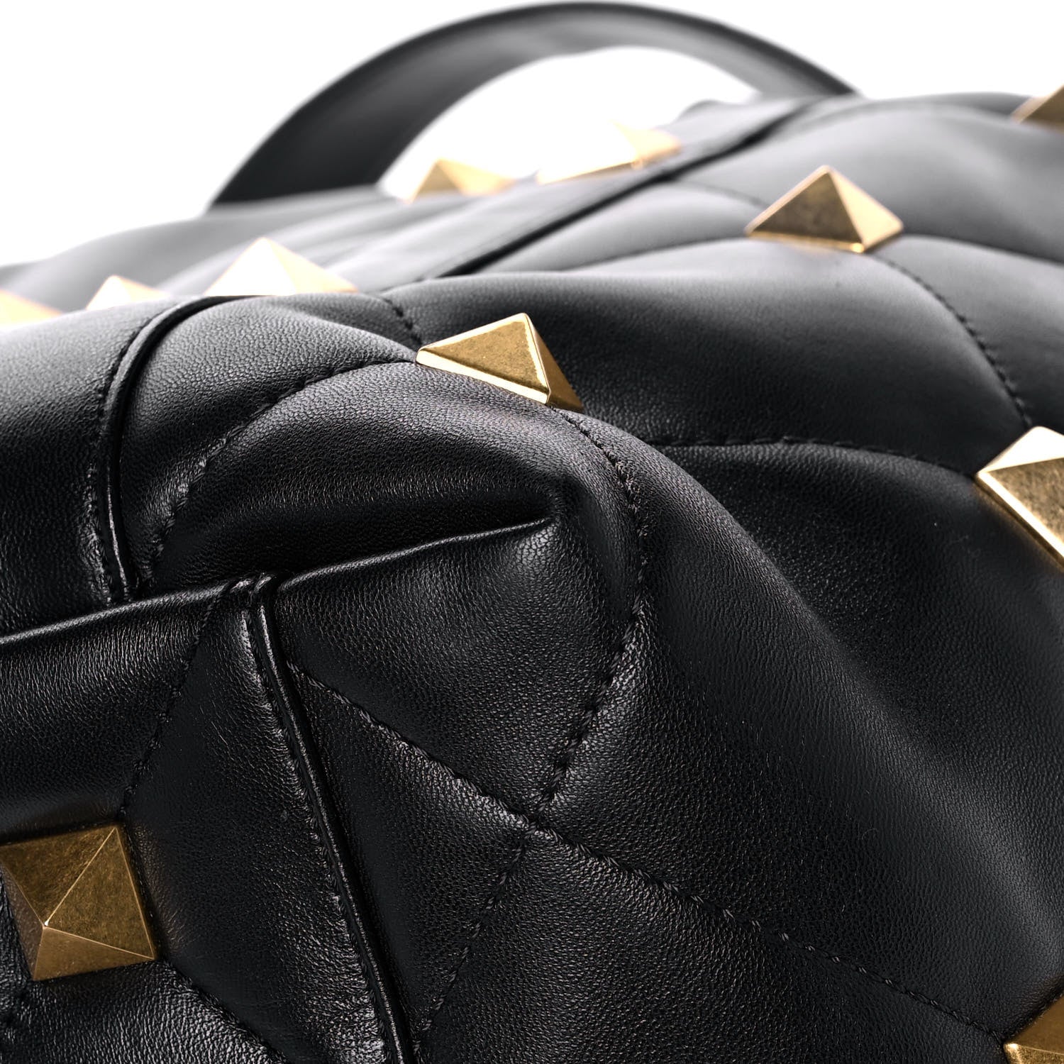 Valentino Garavani Nappa Medium Roman Stud Tote Black 10 of 12