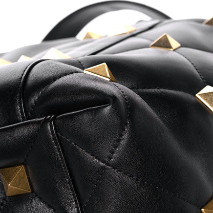 Valentino Garavani Nappa Medium Roman Stud Tote Black 10 of 12