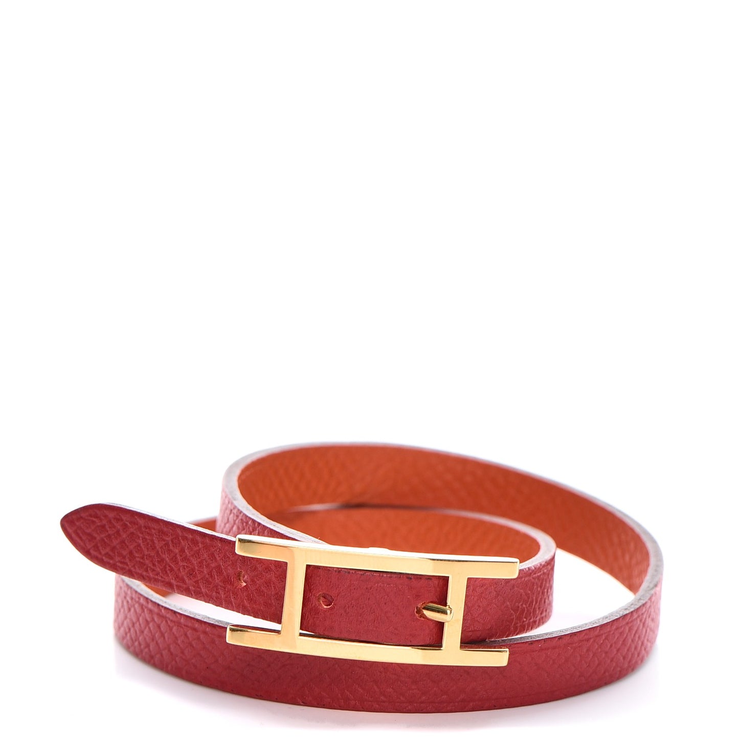 Epsom Behapi Double Tour Bracelet XS Rouge Casaque