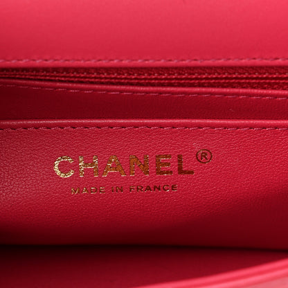 Chanel Shaded Patent Calfskin Quilted Mini Rectangular Flap Pink Dark Pink 6 of 11