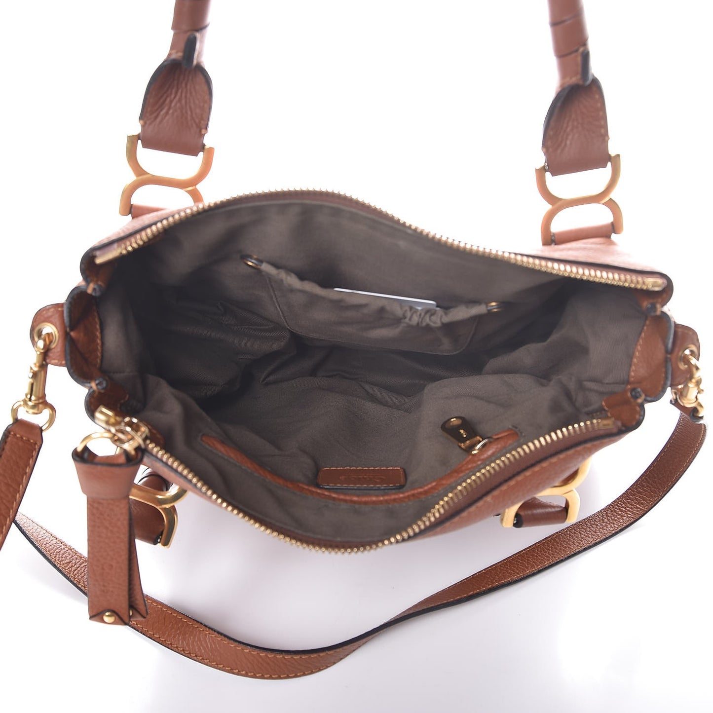 Calfskin Medium Marcie Satchel Tan
