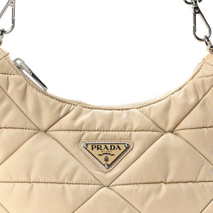 Prada Re-Nylon Triangle Quilted Padded Patchwork System Shoulder Bag Deserto 8 of 10