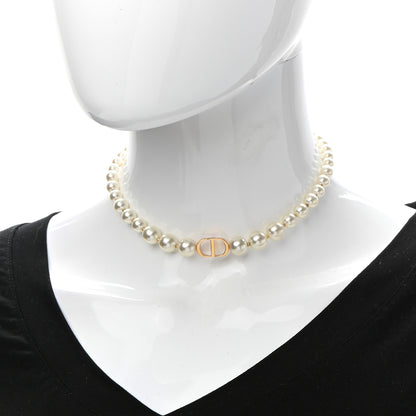 Christian Dior Pearl 30 Montaigne Choker Necklace Gold 2 of 5