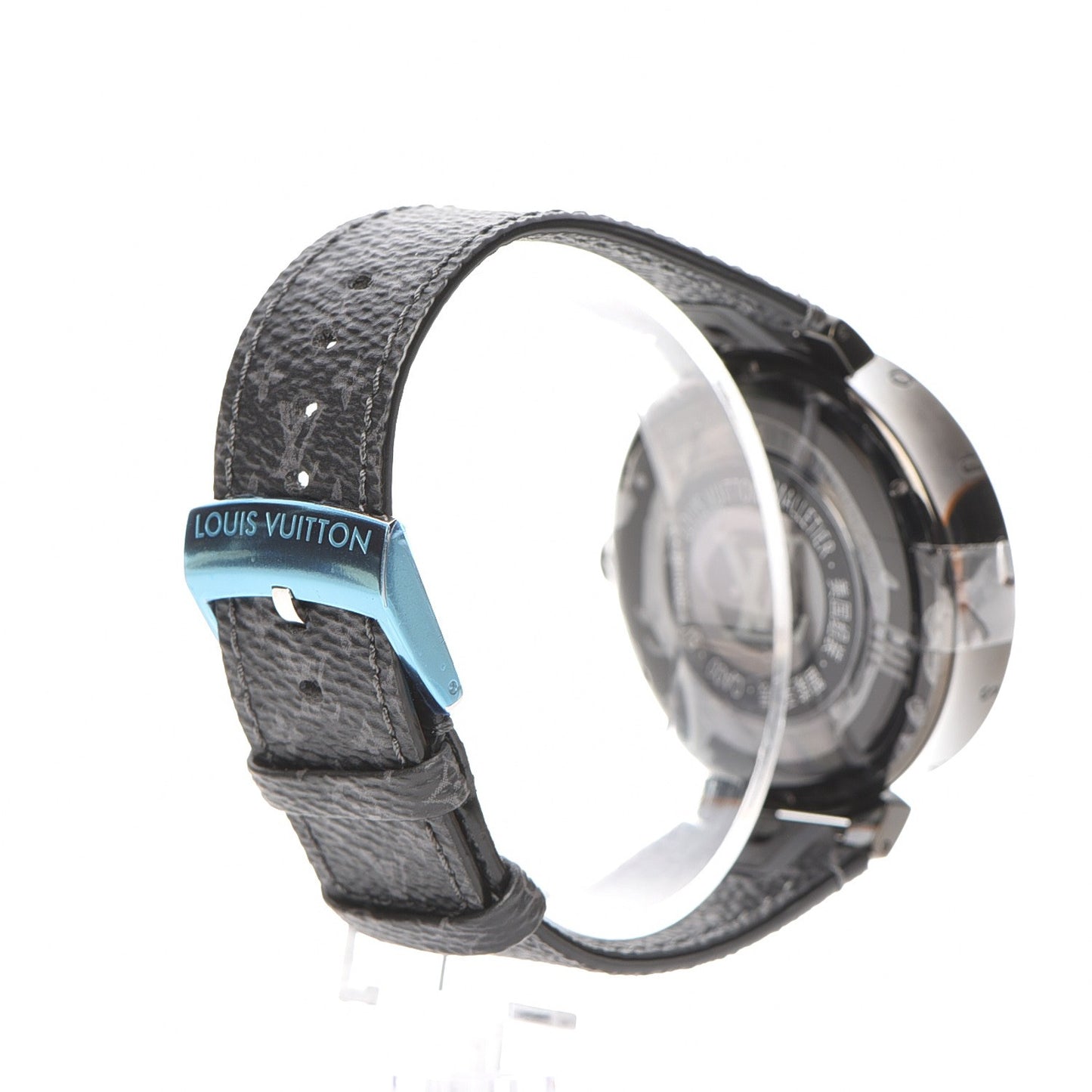 Stainless Steel Monogram Eclipse Tambour Horizon 42mm Smartwatch Black