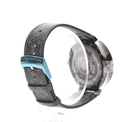 Louis Vuitton Stainless Steel Monogram Eclipse Tambour Horizon 42mm Smartwatch Black 4 of 11