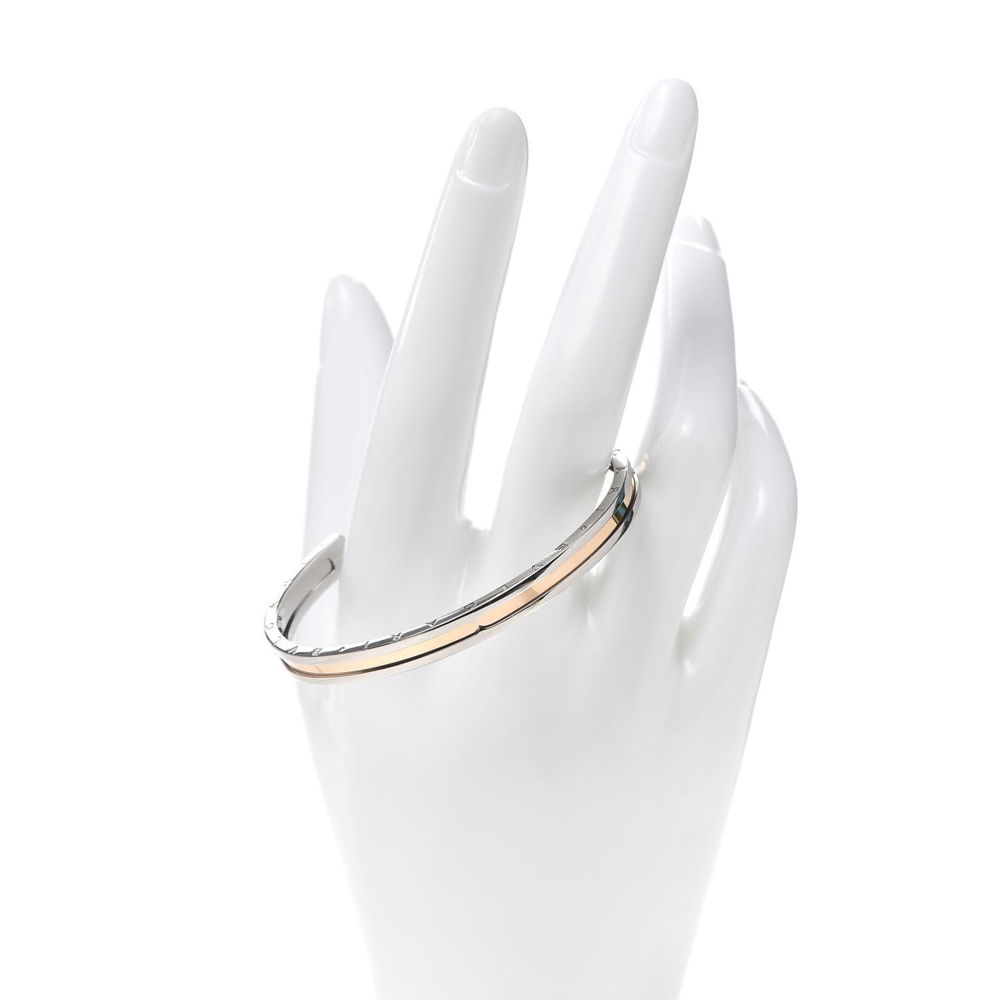 18K Rose Gold Stainless Steel B.Zero1 Cuff Bracelet SM