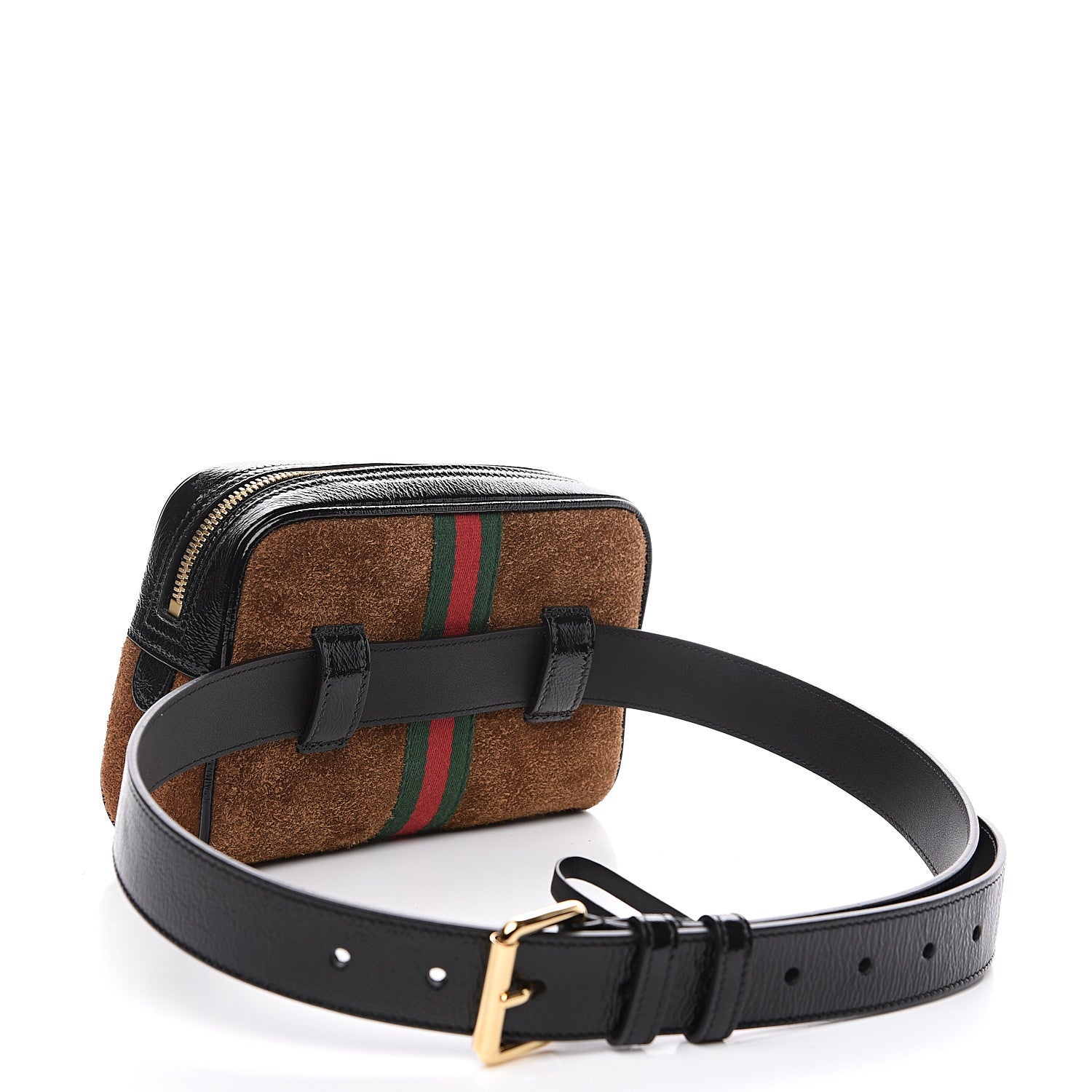 Gucci Suede Small Ophidia Belt Bag 85 34 Brown 2 of 9