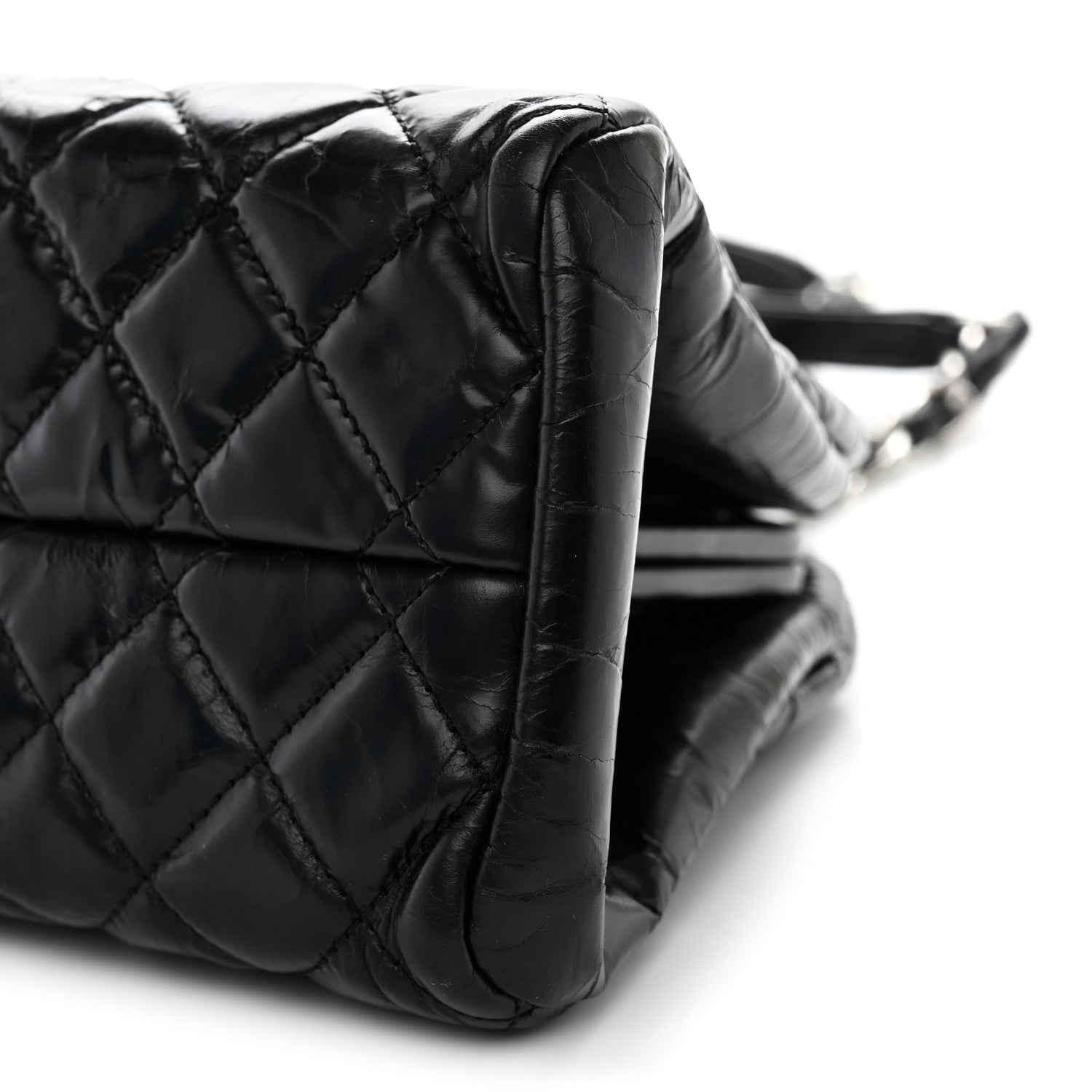 Chanel Glazed Calfskin Quilted Medium Just Mademoiselle Black 10 of 10
