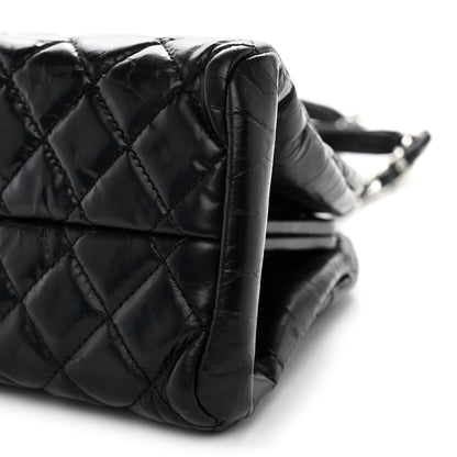 Chanel Glazed Calfskin Quilted Medium Just Mademoiselle Black 10 of 10