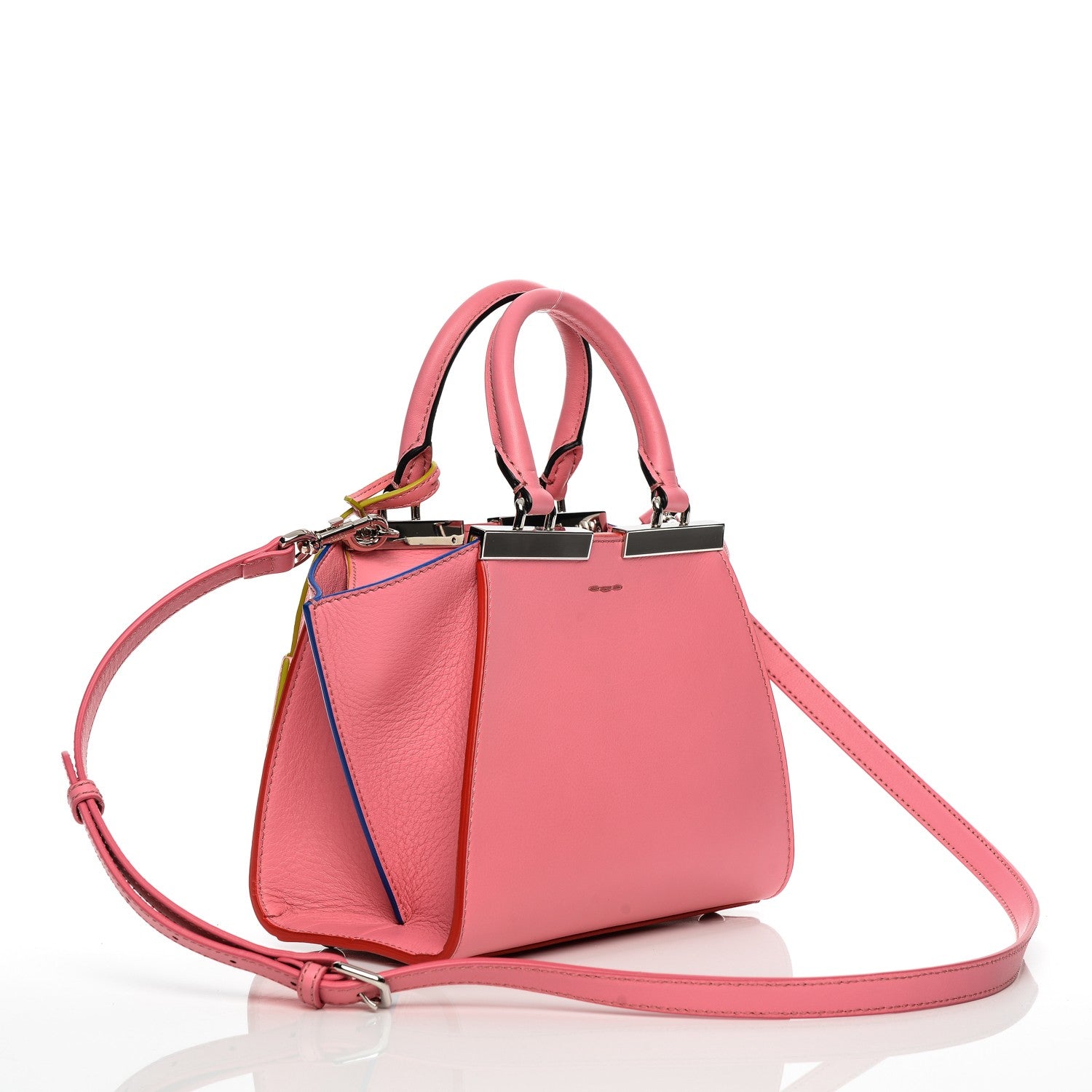 Fendi Vitello Dolce Mini 3jours Tote Pink 3 of 7