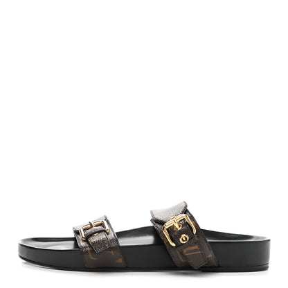 Louis Vuitton Monogram Bom Dia Mule Sandals 41 Black 1 of 8