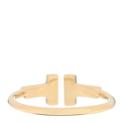Tiffany 18K Yellow Gold Diamond T Wire Ring 52 6 3 of 4
