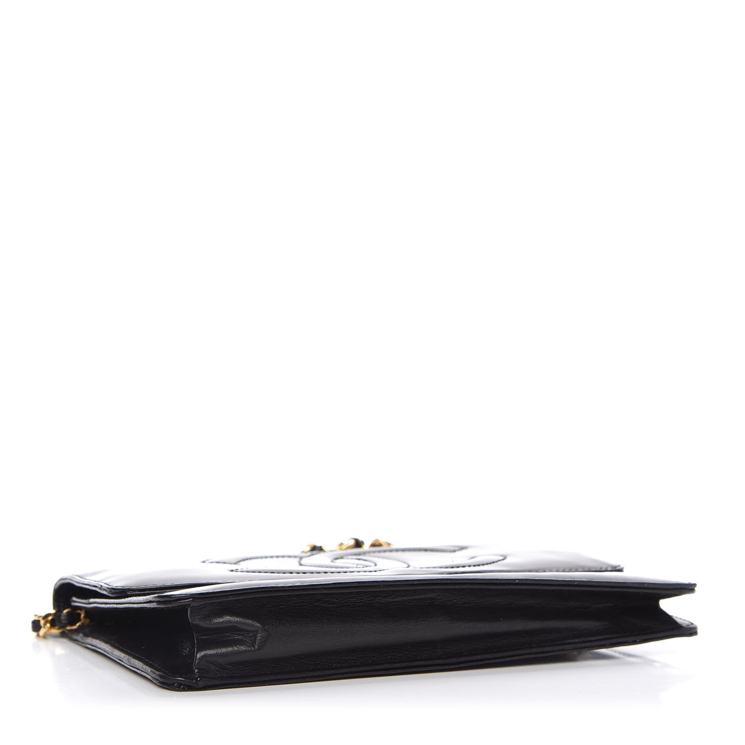 Chanel Patent Timeless CC Wallet On Chain WOC Black 4 of 10