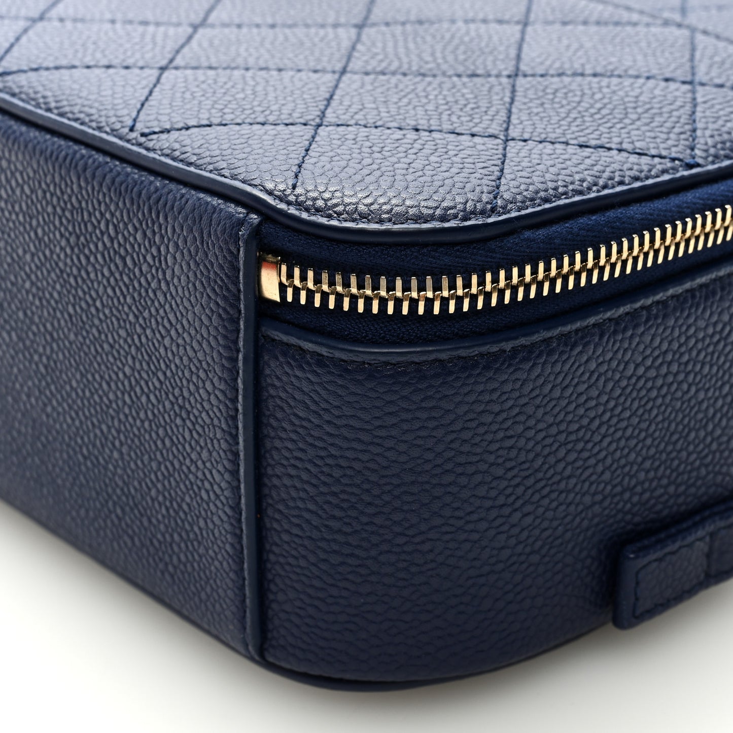 Caviar Quilted Medium Vanity Bag Navy