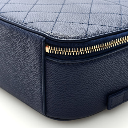 Chanel Caviar Quilted Medium Vanity Bag Navy 10 of 10