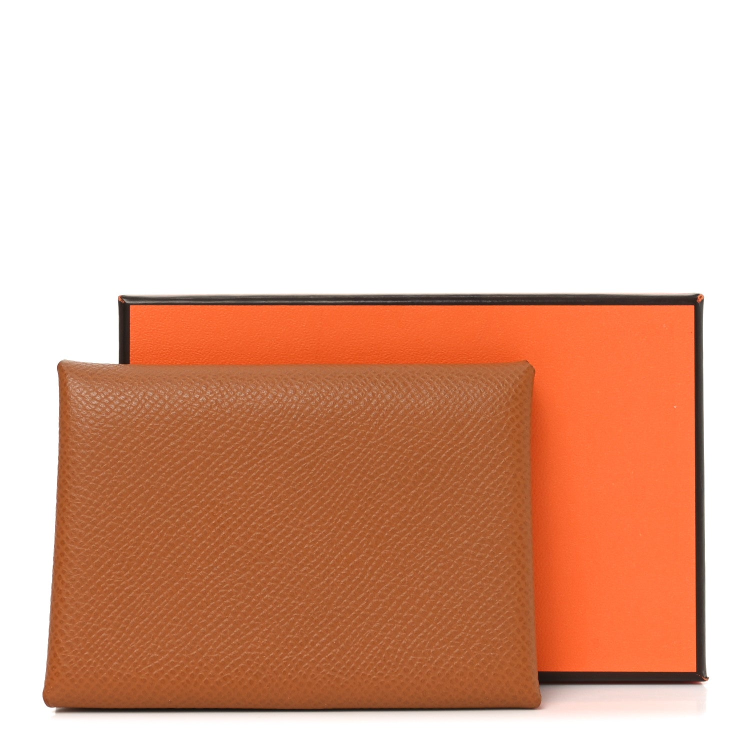 Hermes Epsom Calvi Duo Card Case Gold 8 of 8