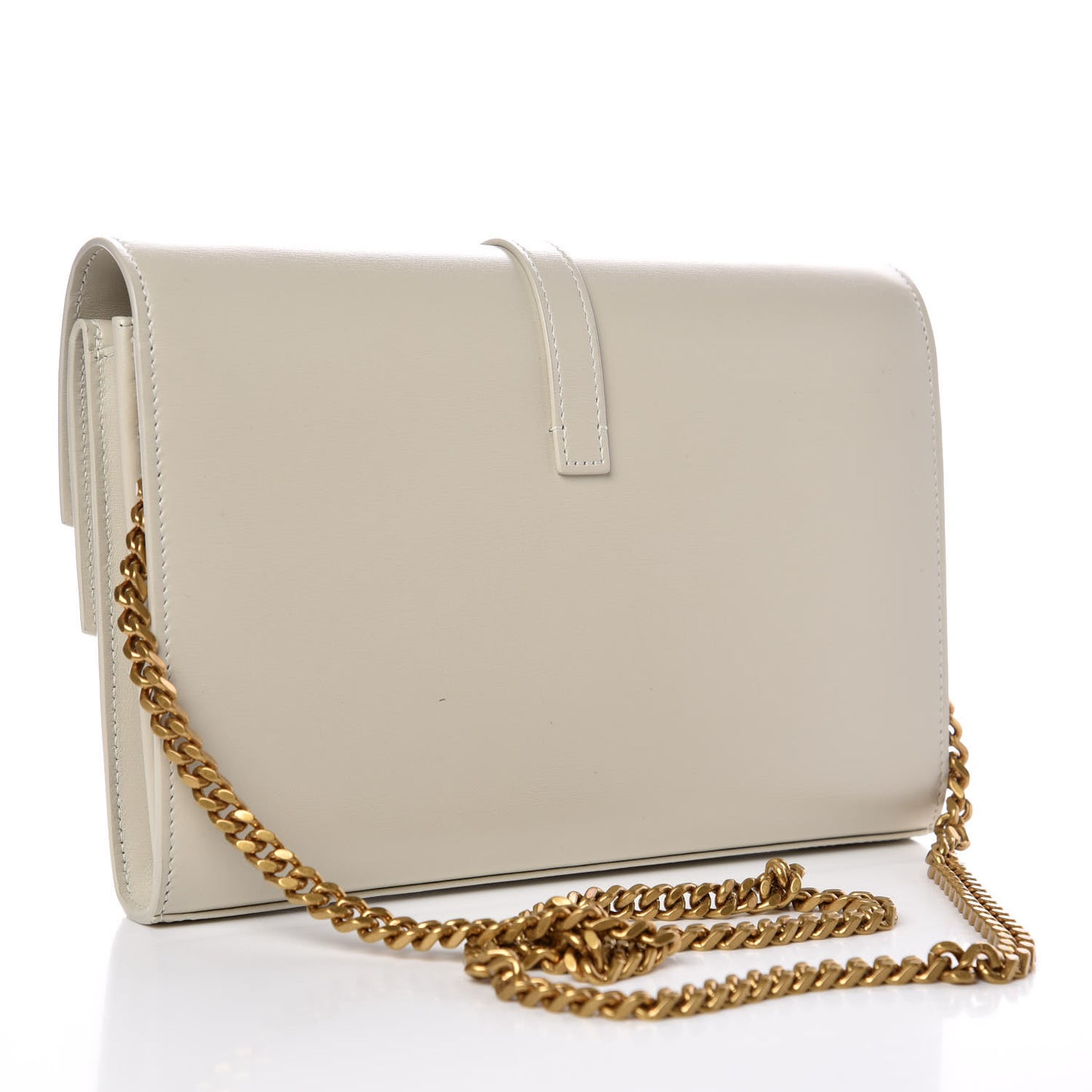 Smooth Calfskin Monogram Sulpice Chain Wallet White
