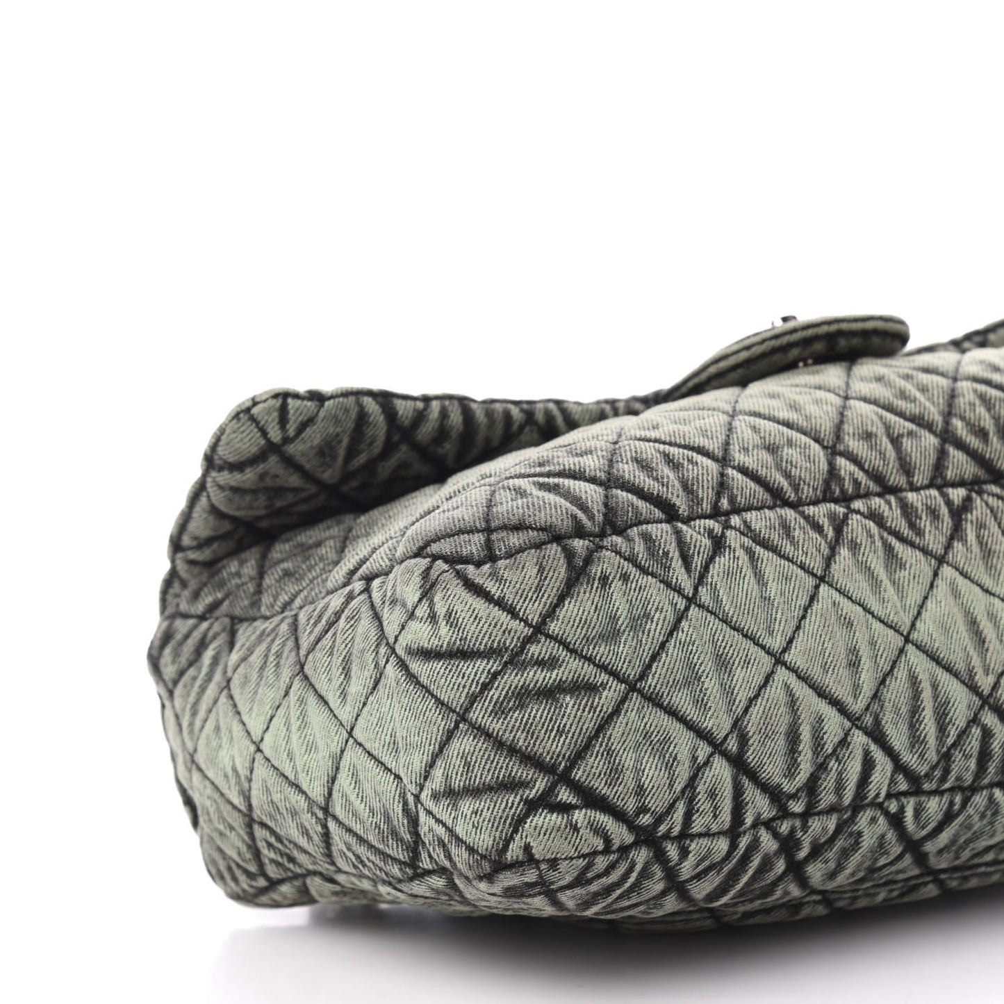 Denim Quilted Denimpression Flap Green Black