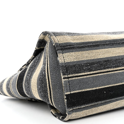 Chanel Striped Canvas Medium Deauville Tote Black 11 of 13