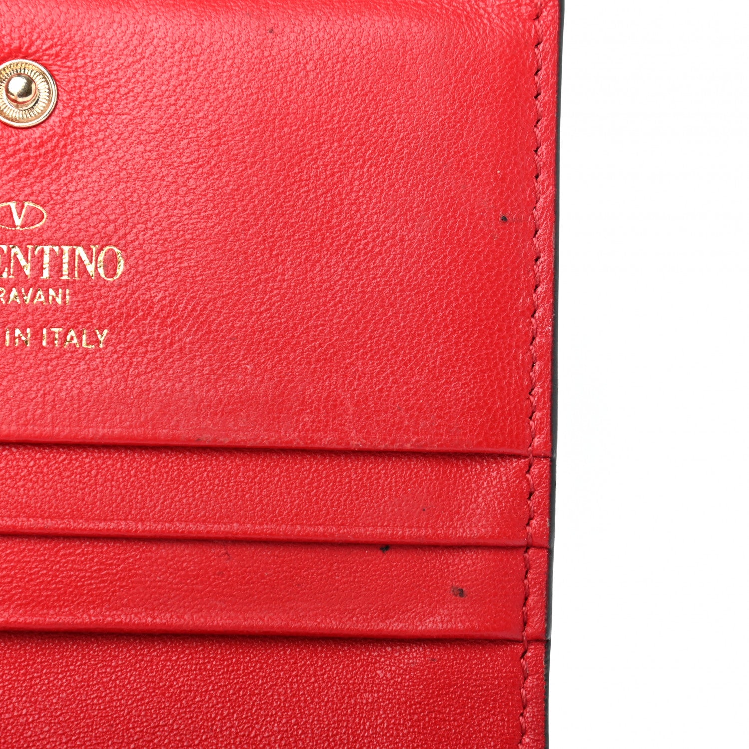 Valentino Garavani Calfskin Rockstud French Flap Wallet Black 7 of 7