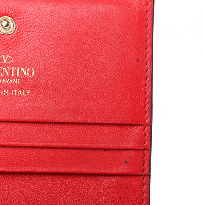 Valentino Garavani Calfskin Rockstud French Flap Wallet Black 7 of 7