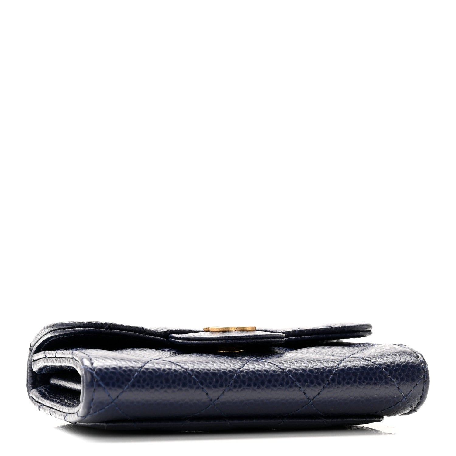 Chanel Caviar Quilted Flap Card Holder Wallet Navy 4 of 11