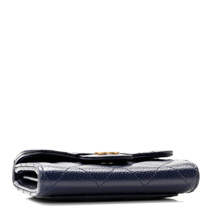 Chanel Caviar Quilted Flap Card Holder Wallet Navy 4 of 11