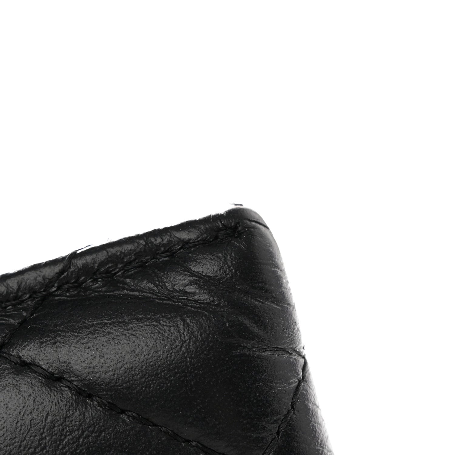 Chanel Aged Calfskin Quilted Lucky Charms Reissue Card Holder Black 16 of 17
