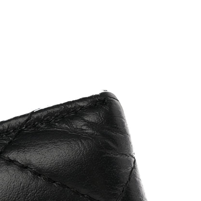 Chanel Aged Calfskin Quilted Lucky Charms Reissue Card Holder Black 16 of 17