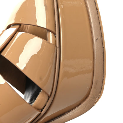 Saint Laurent Patent Tribute 105 Platform Sandals 37 Nude Powder 9 of 13