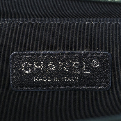 Chanel Iridescent Goatskin Quilted Medium Boy Flap Green 6 of 11