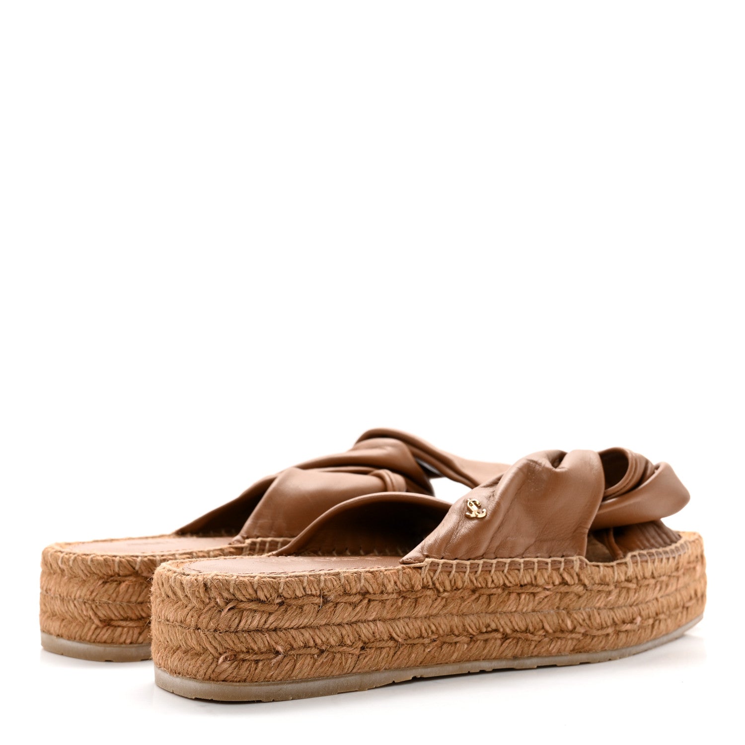 Jimmy Choo Nappa Daja 45 Espadrille Sandals 40 Cuoio 4 of 11