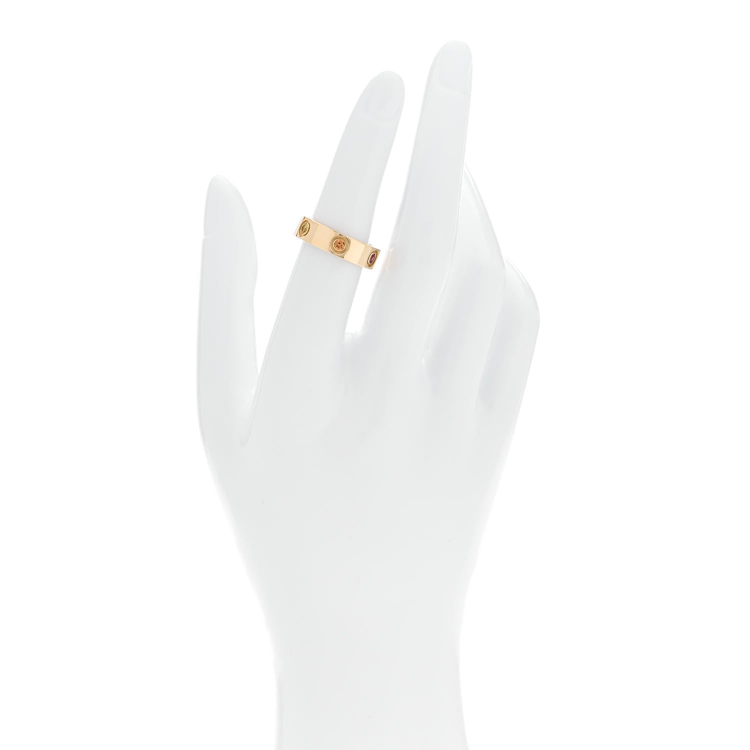 Cartier 18K Yellow Gold Sapphire Garnet Amethyst 5.5mm LOVE Ring 52 6 2 of 4
