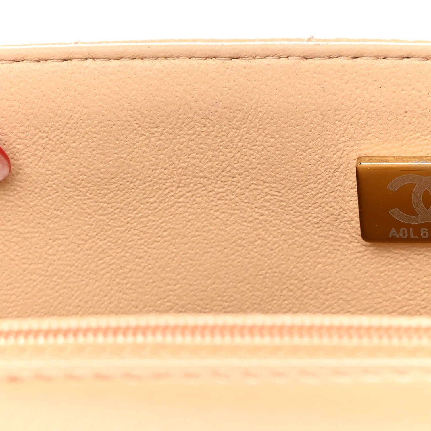 Chanel Lambskin Quilted Mini Rectangular Flap Beige 7 of 12