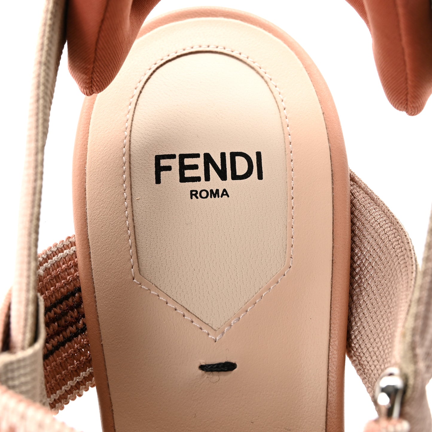 Mesh Embroidered FF Colibri 85mm Slingback Pumps 39.5 Rose