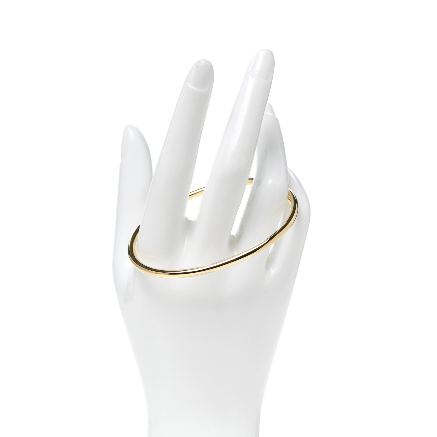 Tiffany 18K Yellow Gold 3mm Bangle Bracelet 2 of 4