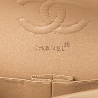 Chanel Lambskin Quilted Medium Double Flap Beige 6 of 16