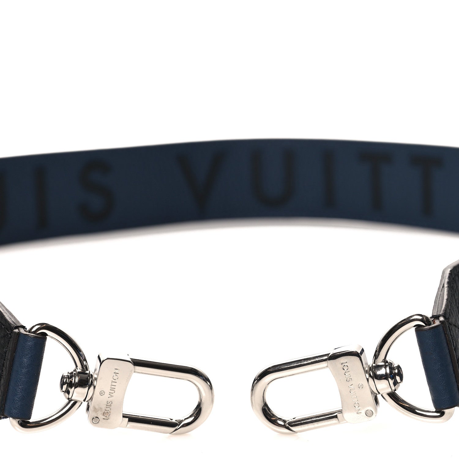 Louis Vuitton Taurillon Bandouliere Shoulder Strap Navy Black 3 of 4