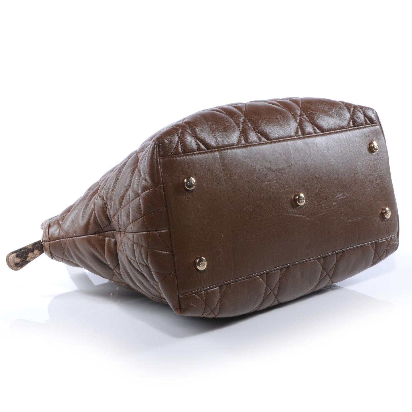 Cannage Python Medium Granville Marron Fonce