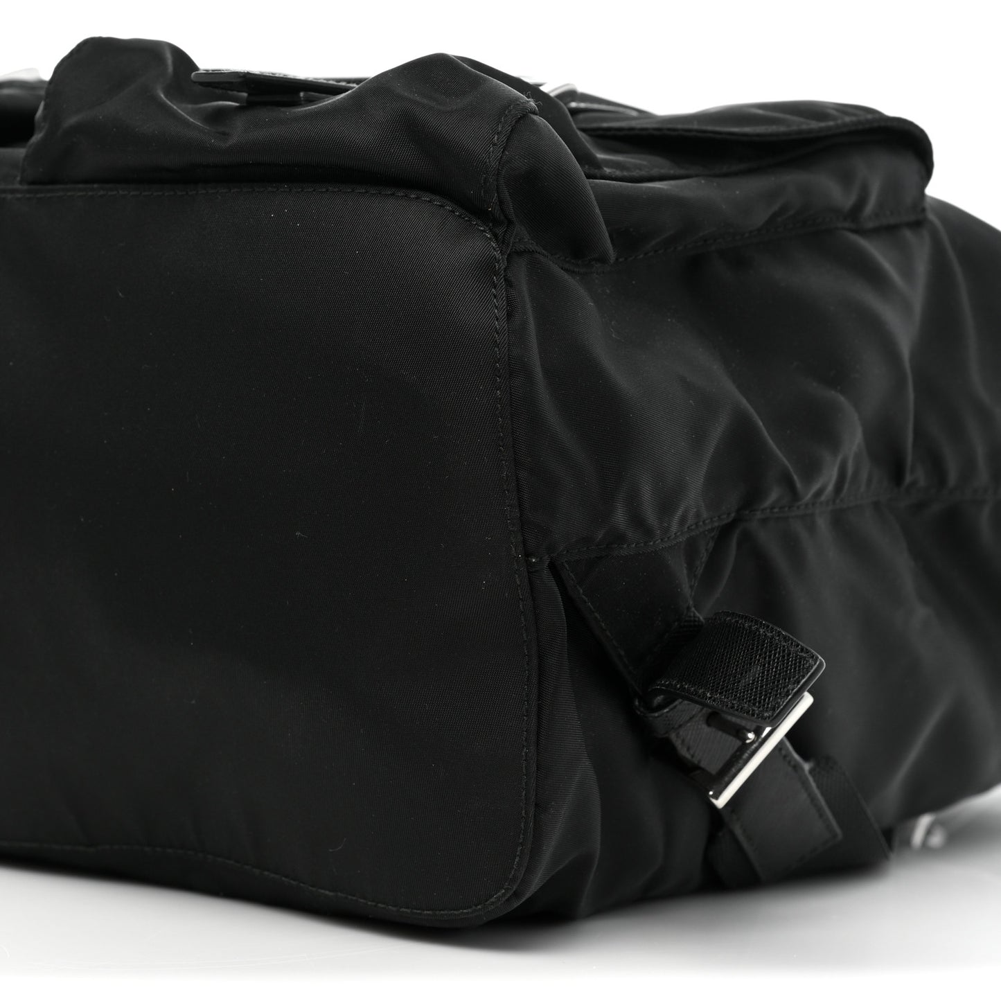 Tessuto Nylon Saffiano Medium Backpack Black