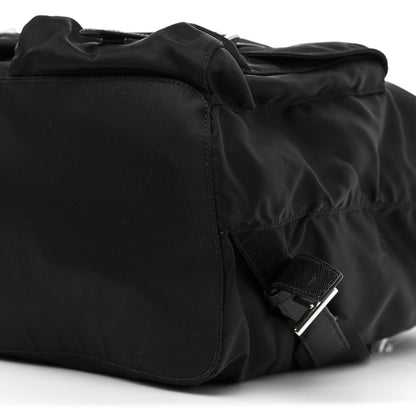 Prada Tessuto Nylon Saffiano Medium Backpack Black 7 of 8