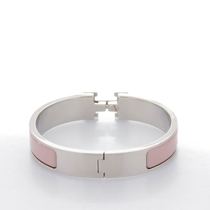 Hermes Enamel Narrow Clic Clac H Bracelet PM Rose Poudre 3 of 6