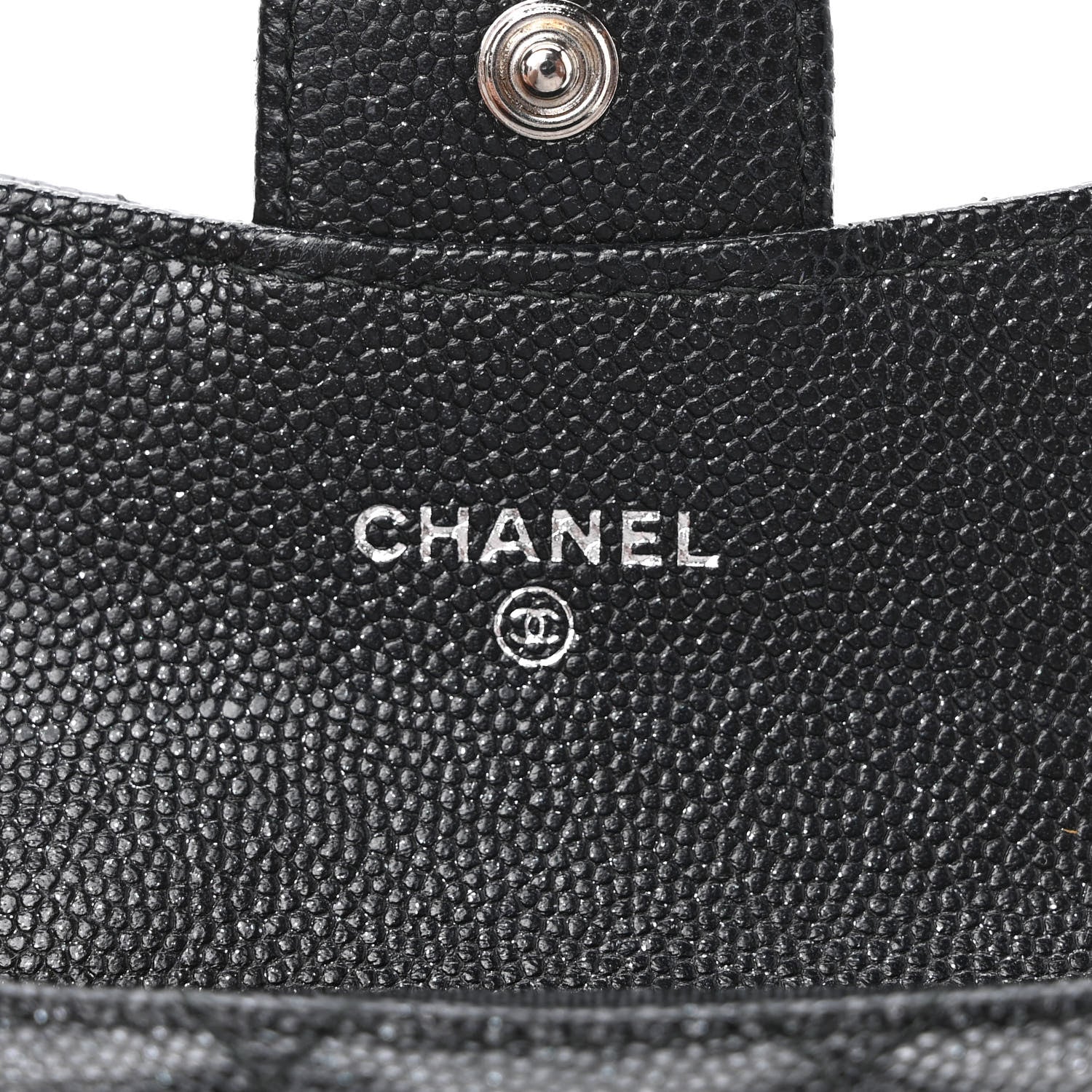 Chanel Iridescent Caviar Quilted Flap Card Holder Wallet Black 6 of 7