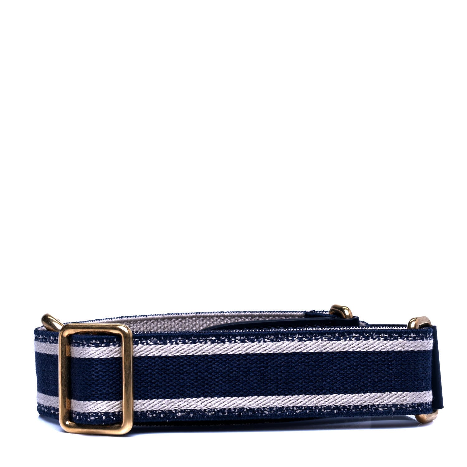 Christian Dior Canvas Embroidered Shoulder Strap Blue 2 of 6