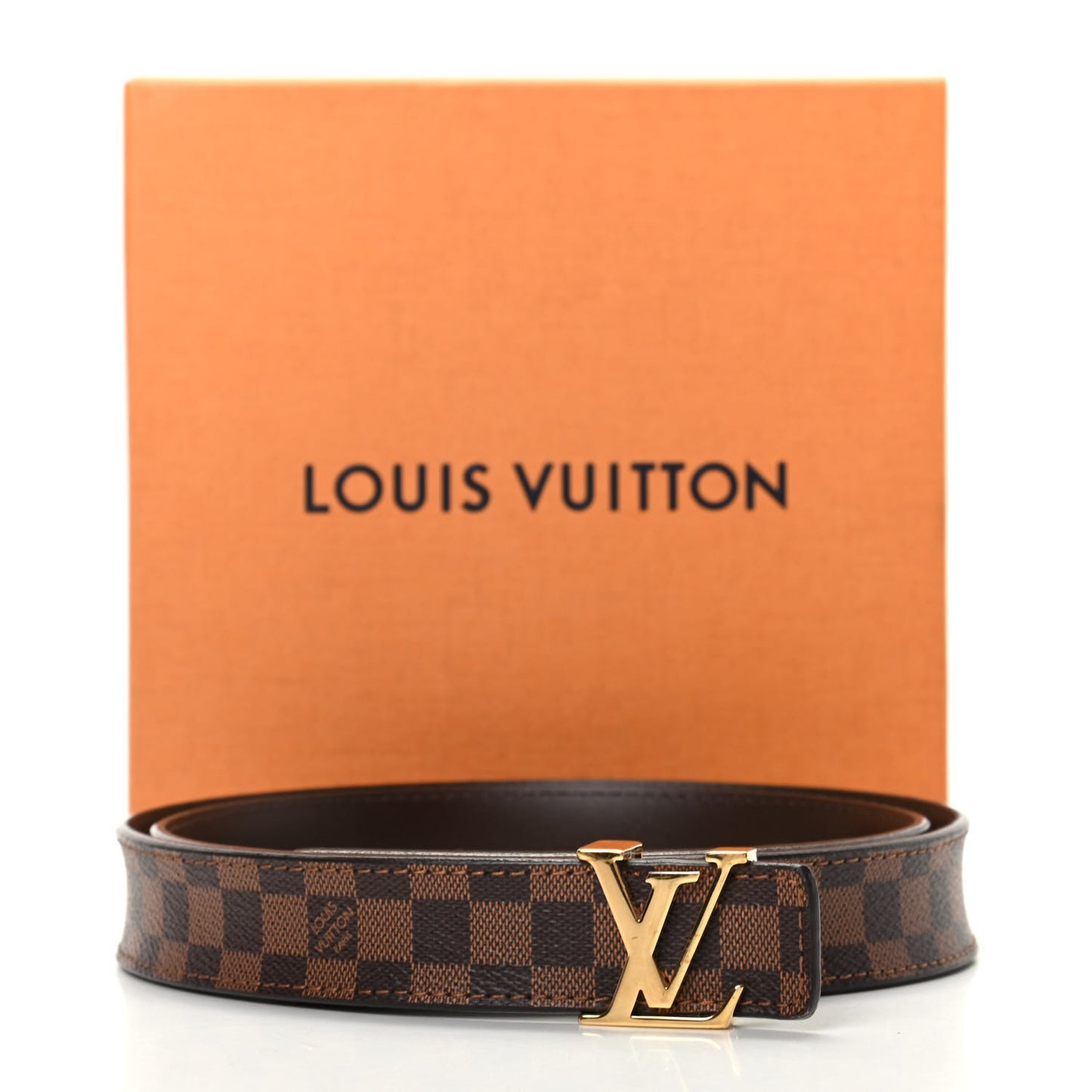 Mini Damier Ebene 25mm LV Initiales Belt 85 34