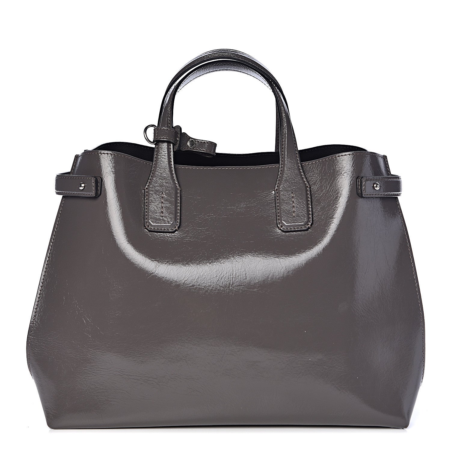 Burberry Soft Calfskin Medium Banner Tote Sepia Grey 1 of 11