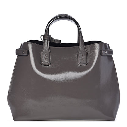 Burberry Soft Calfskin Medium Banner Tote Sepia Grey 1 of 11